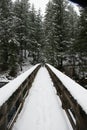 Burney Creek Bridge, snow covered bridge, California Royalty Free Stock Photo